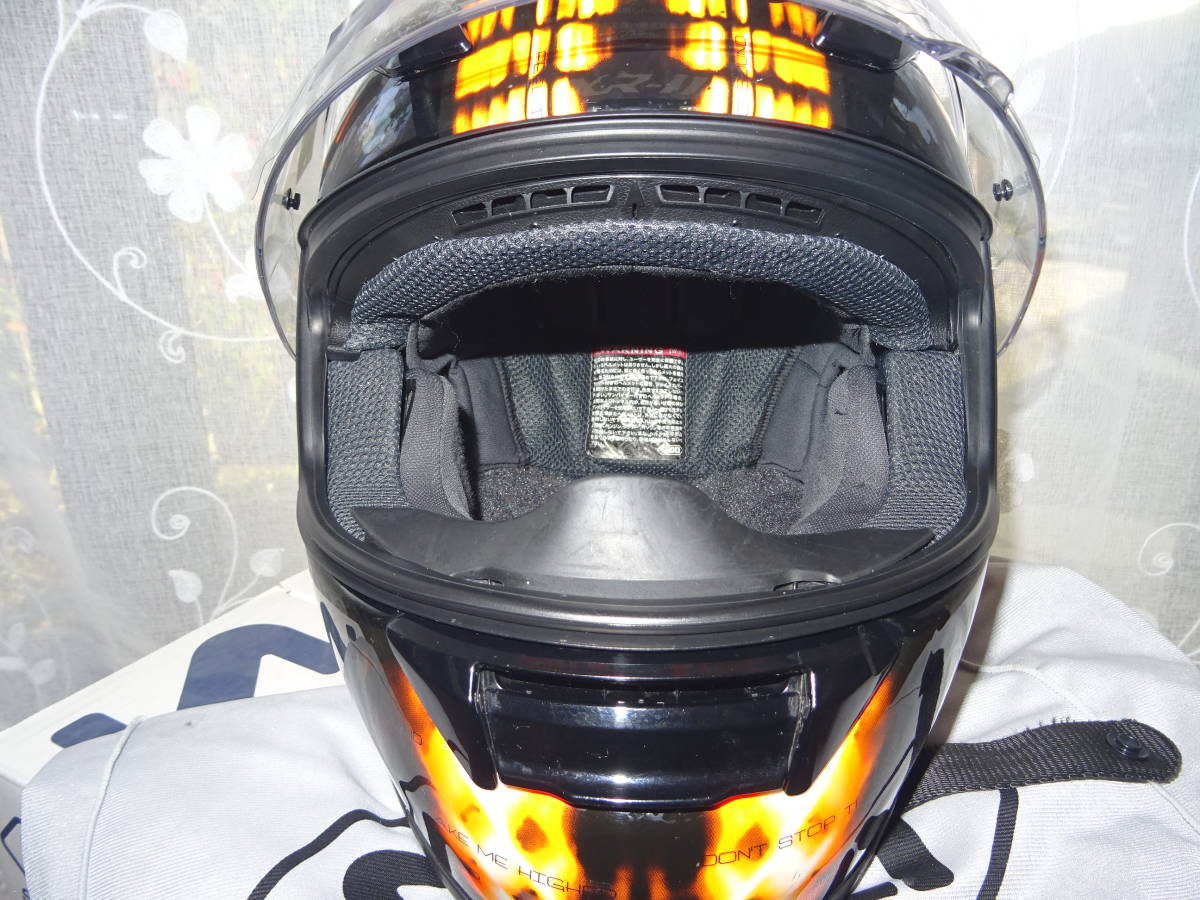 中古美品☆SHOEIフルフェース ヘルメット XR-1100 PLUGIN TC-8（ORANGE 