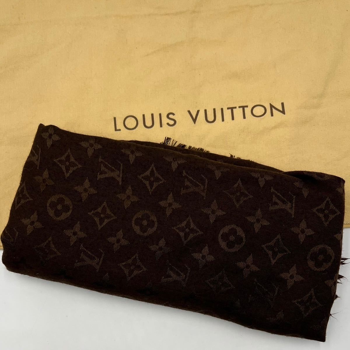 1円 □美品□ ルイヴィトン LOUIS VUITTON 大判ストール スカーフ 