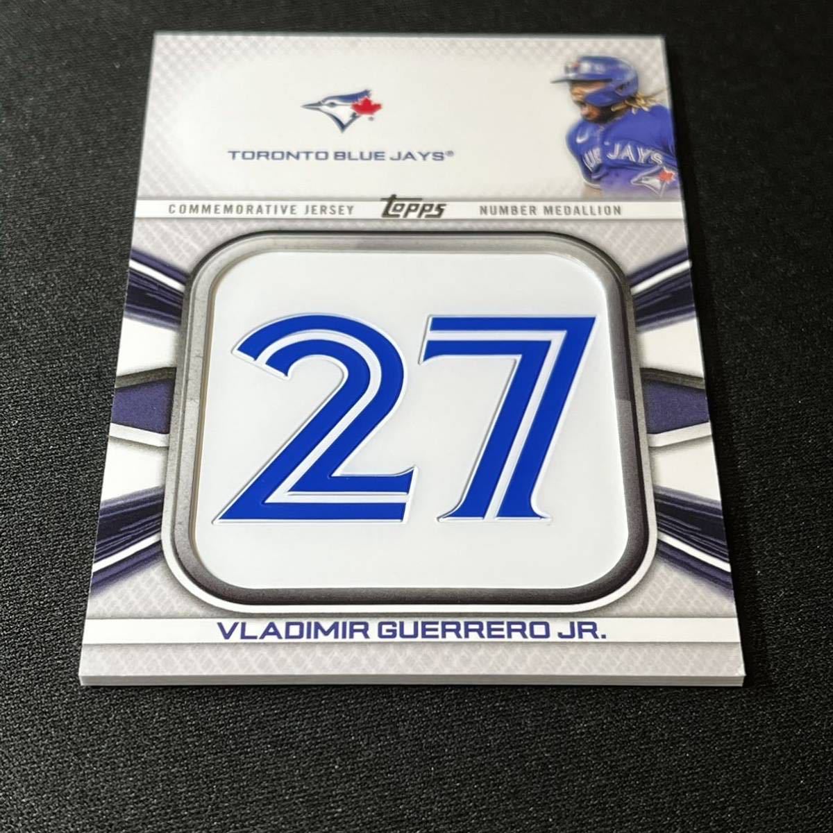 最新 2022 Topps Series 1 ゲレーロJr. ジャージーナンバーメダル 