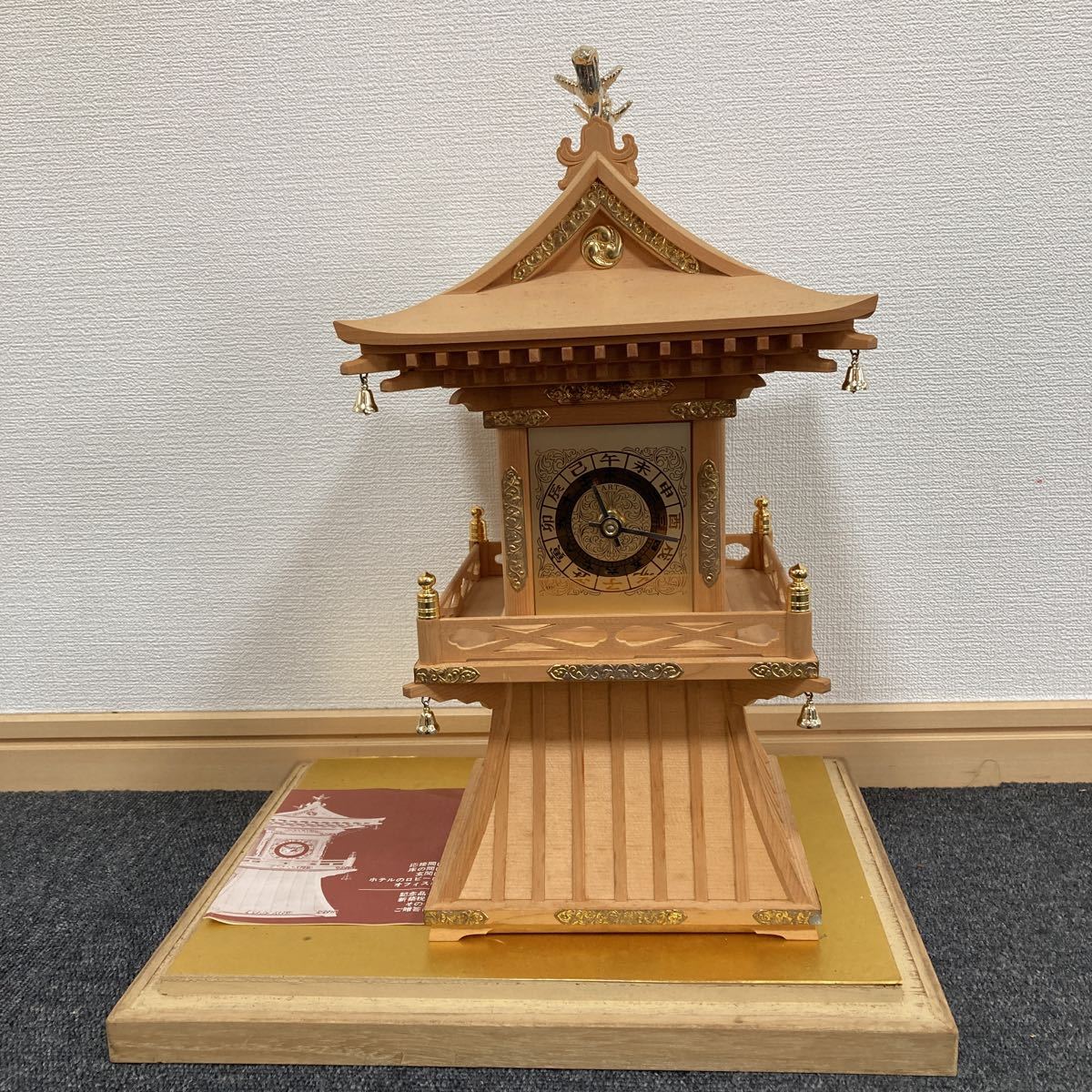 インターゼロ ひのきの置き時計 『 レビュー特典 レムノス 置時計 