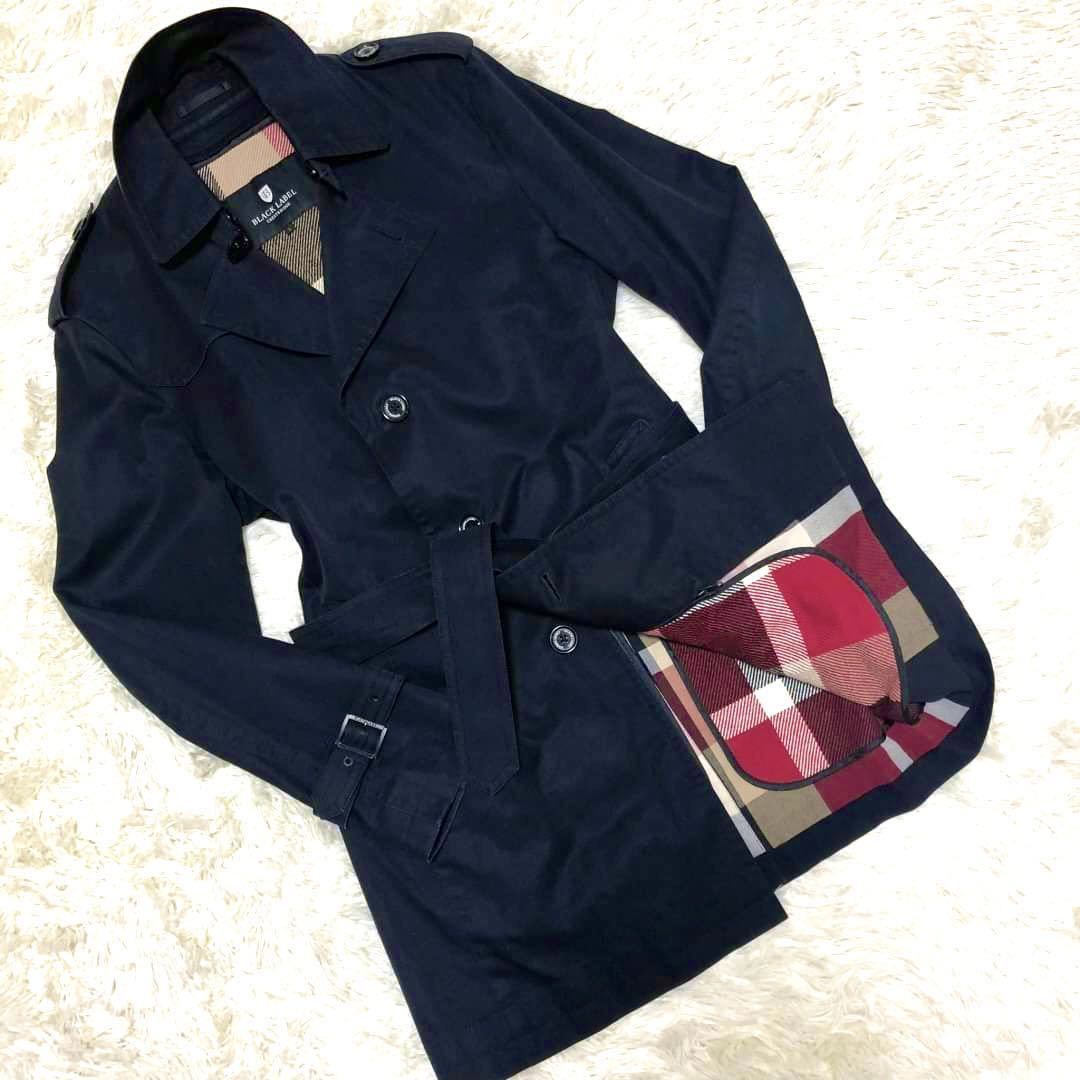 ブラックレーベルクレストブリッジ Lサイズ トレンチコート ライナー付き ネイビー ジャケット BLACK LABEL CRESTBRIDGE ノバチェック M29 トレンチコート LABEL ブラックレーベルクレストブリッジ 美品&frasl;Lサイズ◎ライナー付◎BLACK 中古・古着通販BLACK y*e
