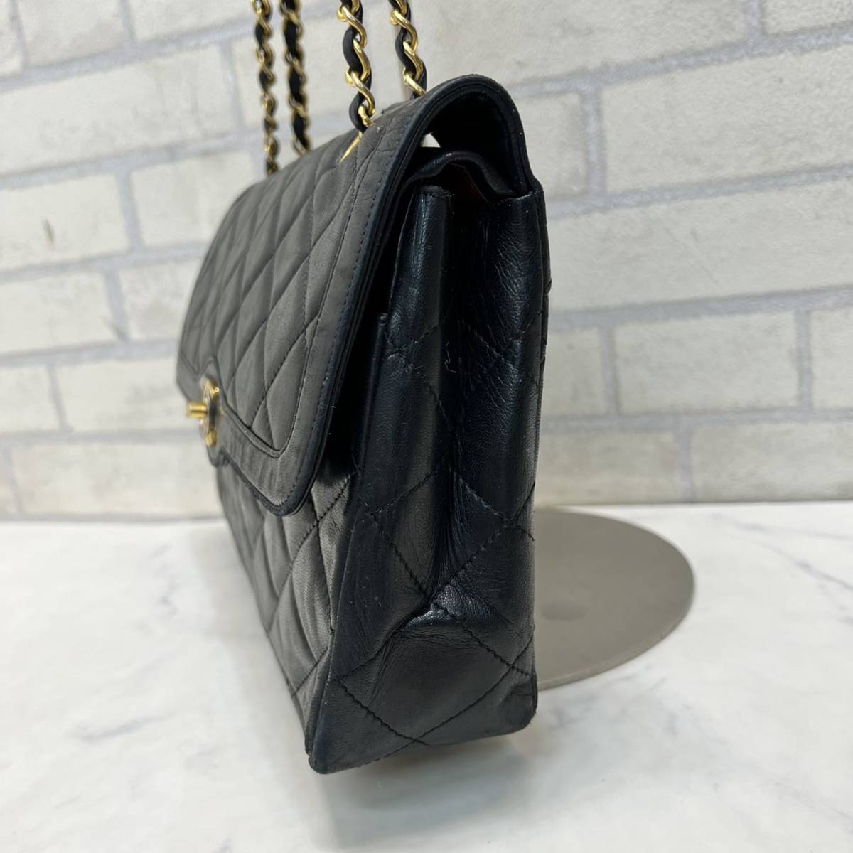 CHANEL パリ限定 マトラッセ チェーンショルダーバッグ シャネル 黒 