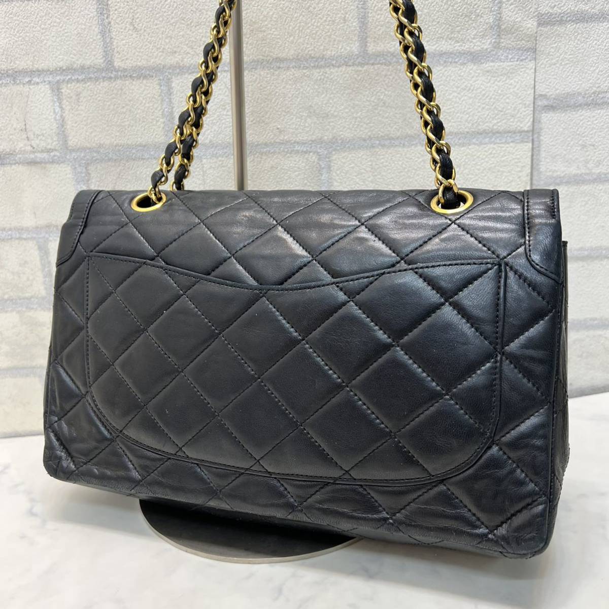 CHANEL パリ限定 マトラッセ チェーンショルダーバッグ シャネル 黒 