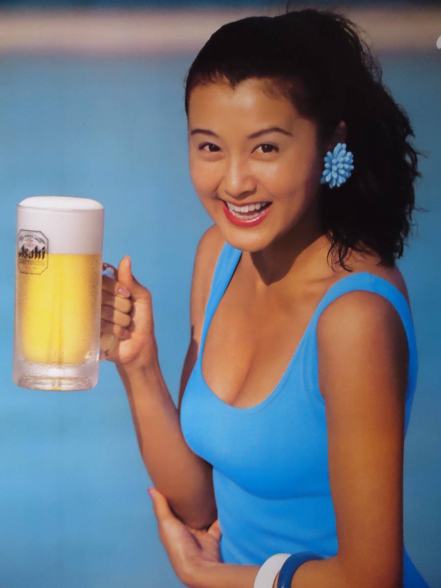 1024◇◇藤原紀香 B2ポスター タイプE アサヒビール スーパードライ 樽