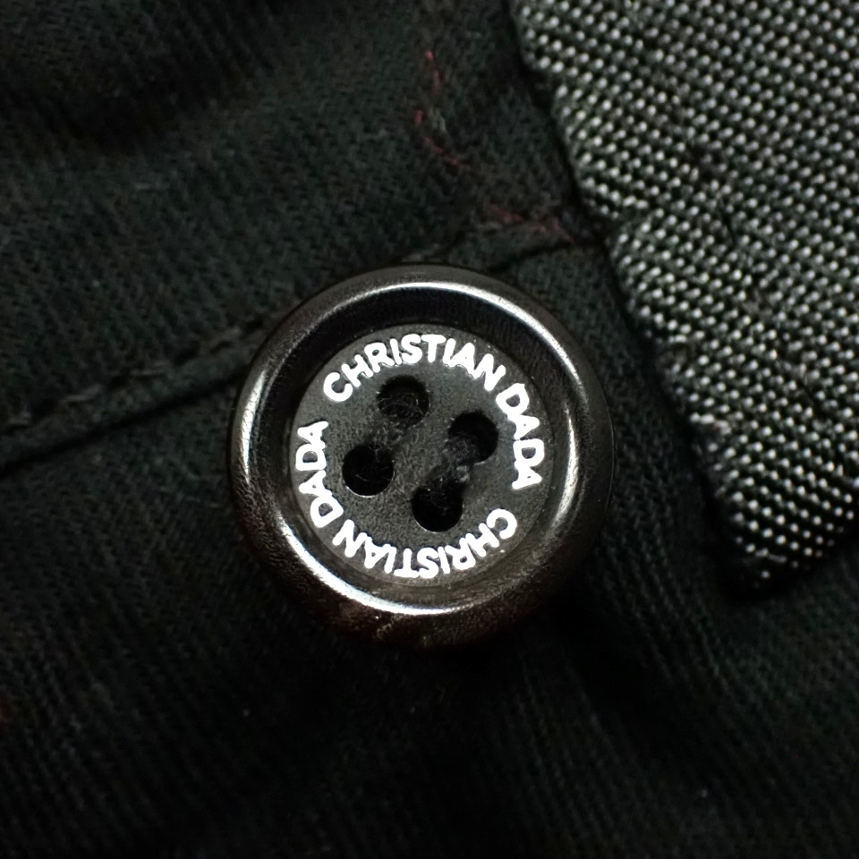 ☆CHRISTIAN DADA/クリスチャンダダ 刺繍パンツ メンズS相当/ブラック