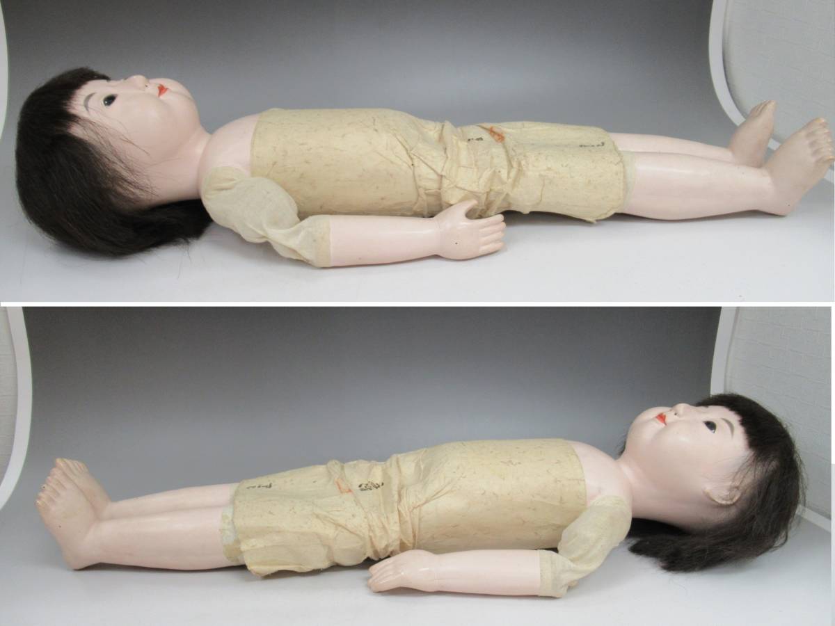 オ【A郷116】 古い市松人形 女の子 高さ約57cm アンティーク 昭和 