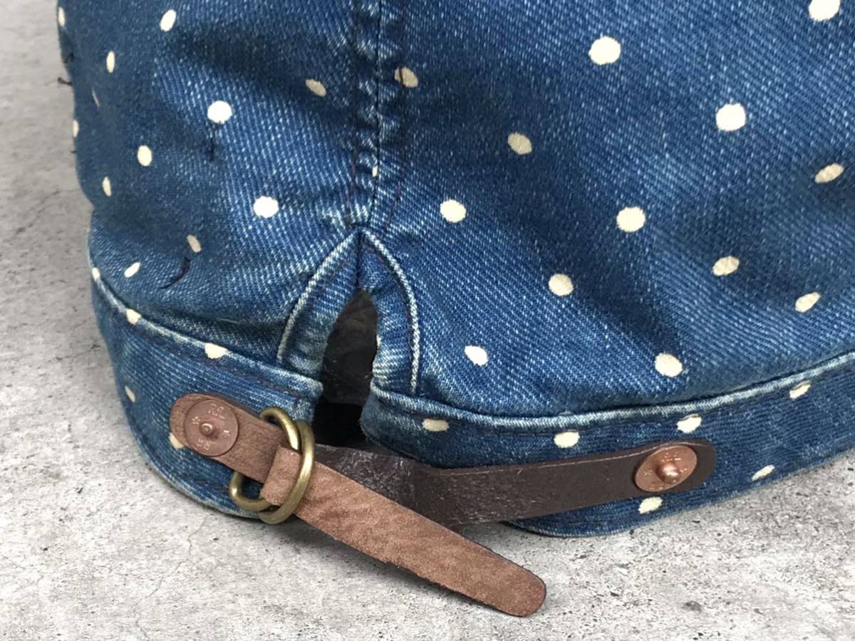 RRL ラルフローレン インディゴ染め デニム キャスケット 58cm ダブル