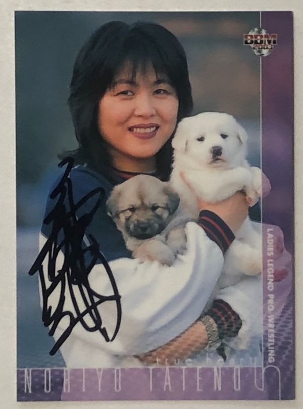 BBM 2003 立野記代 34/119 直筆サインカード 全日本女子プロレス LLPW 