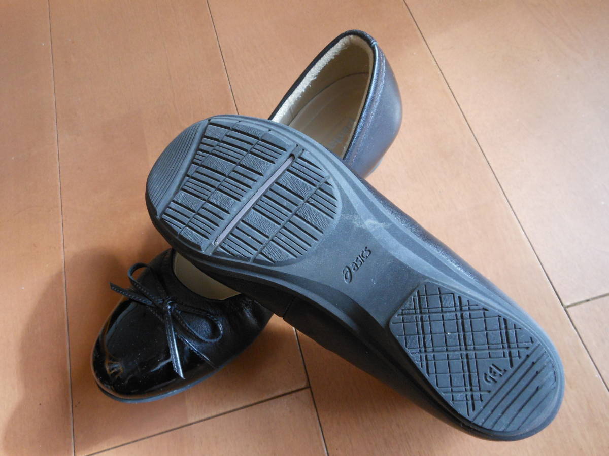 アシックス　ペダラブラック リボン付きバレーシューズ24cm ペダラ レディース 2E （フラットシューズ）｜ASICS WALKING