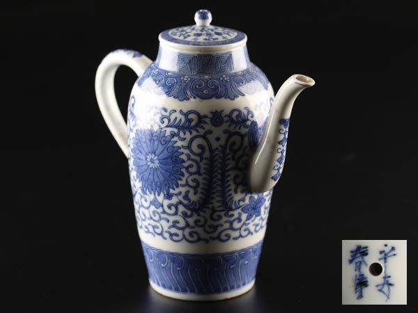 流】煎茶道具 平安春峰 染付水注 水次 TD676(染付)｜売買された