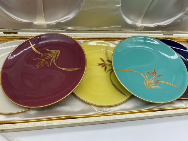 香蘭社/KORANSHA 色違い 5色 銘々皿 菓子皿 プレート 小皿 5客 セット