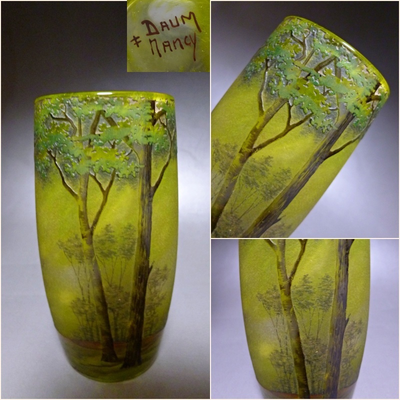 ウォッチ40超!!】ドームナンシー 夏景色文花瓶□Daum Nancy 検