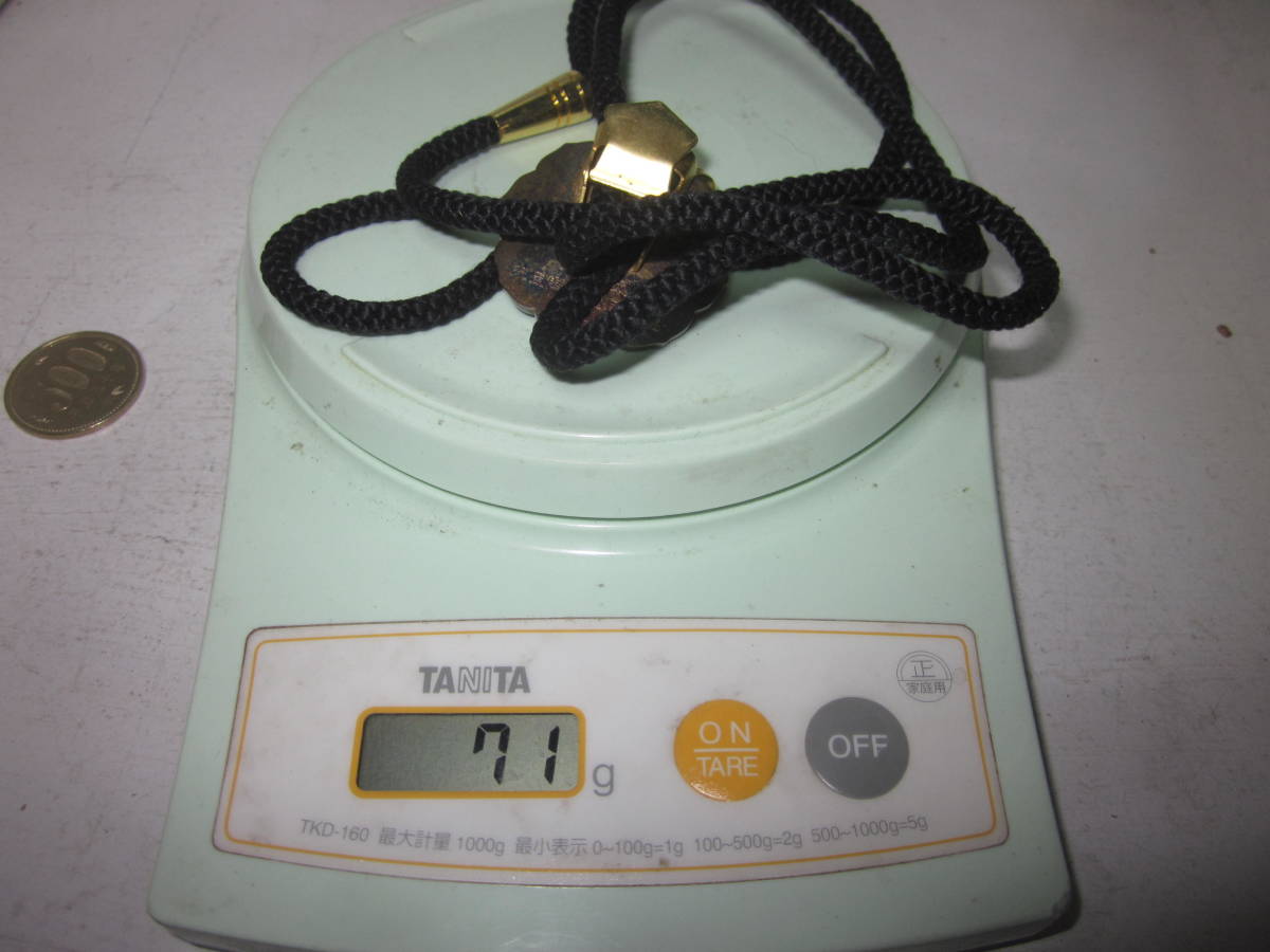 純銀製品 奉祝 天皇陛下還暦記念 鳳凰 ループタイ 71g ダイヤ？入り 