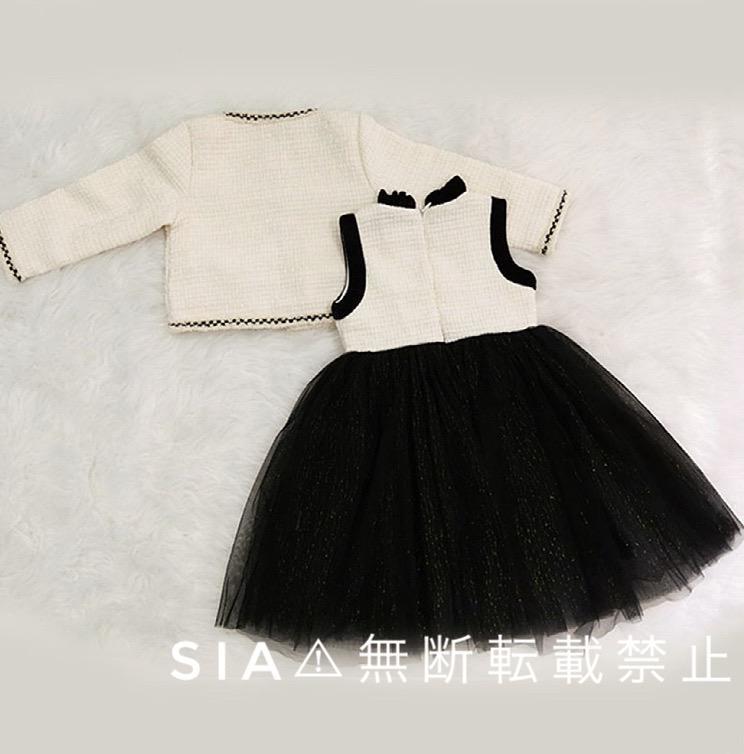 女の子 入学式 発表会 おしゃれ ファッション 刺繍 入学式 ワンピース 女の子 子供ドレス 発表会 フォーマル　ツイード　120　ー