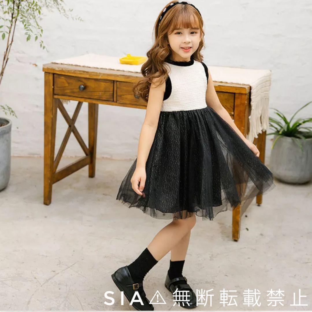 女の子 入学式 発表会 おしゃれ ファッション 刺繍 入学式 ワンピース 女の子 子供ドレス 発表会 フォーマル　ツイード　120　ー