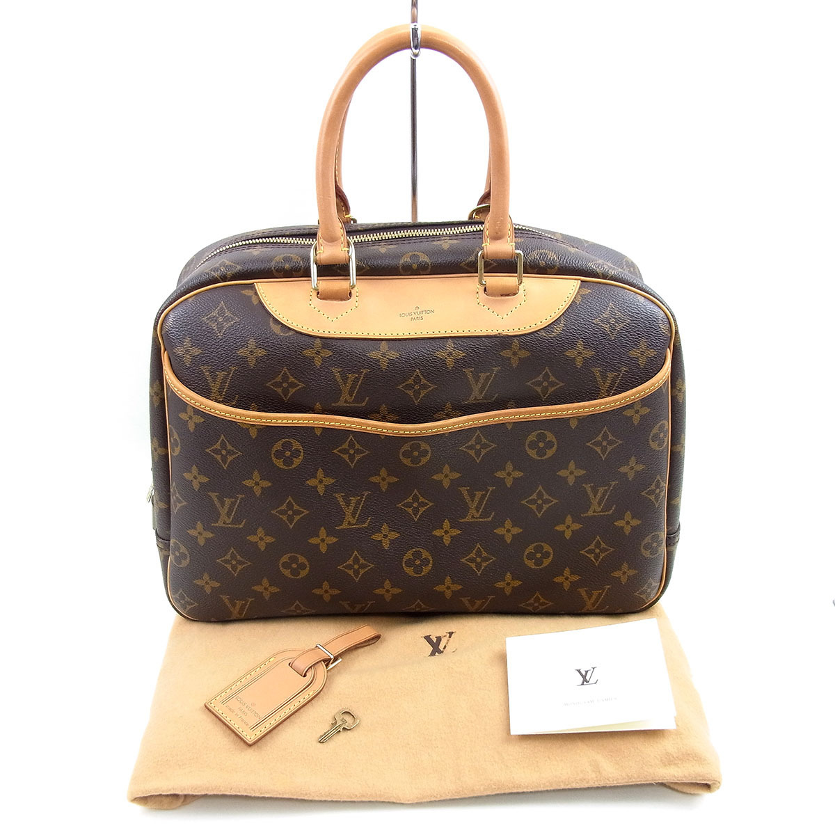 美品 ヴィトン M47270 ドーヴィル モノグラム ハンドバッグ Louis Vuitton 〓 ドーヴィル モノグラム M47270 ボストン 美品☆ルイヴィトン チャーム