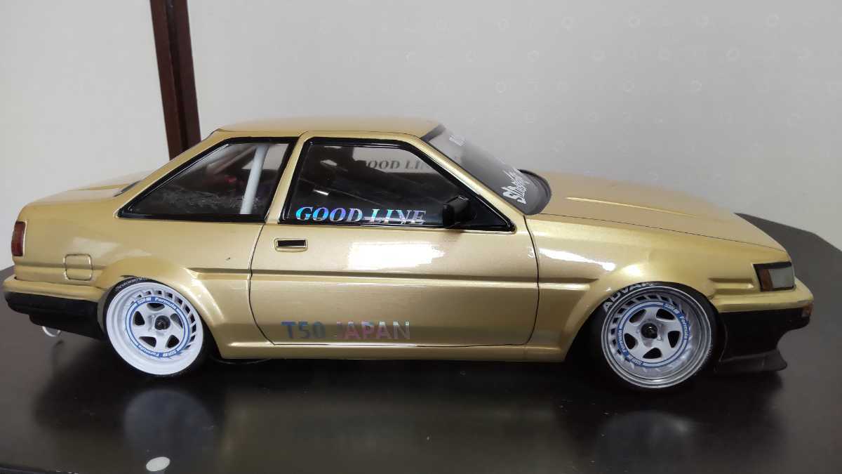 AE86 レビン ラジドリ ボディ AE86 ボディ AE86レビン rc トレノ 14Eの