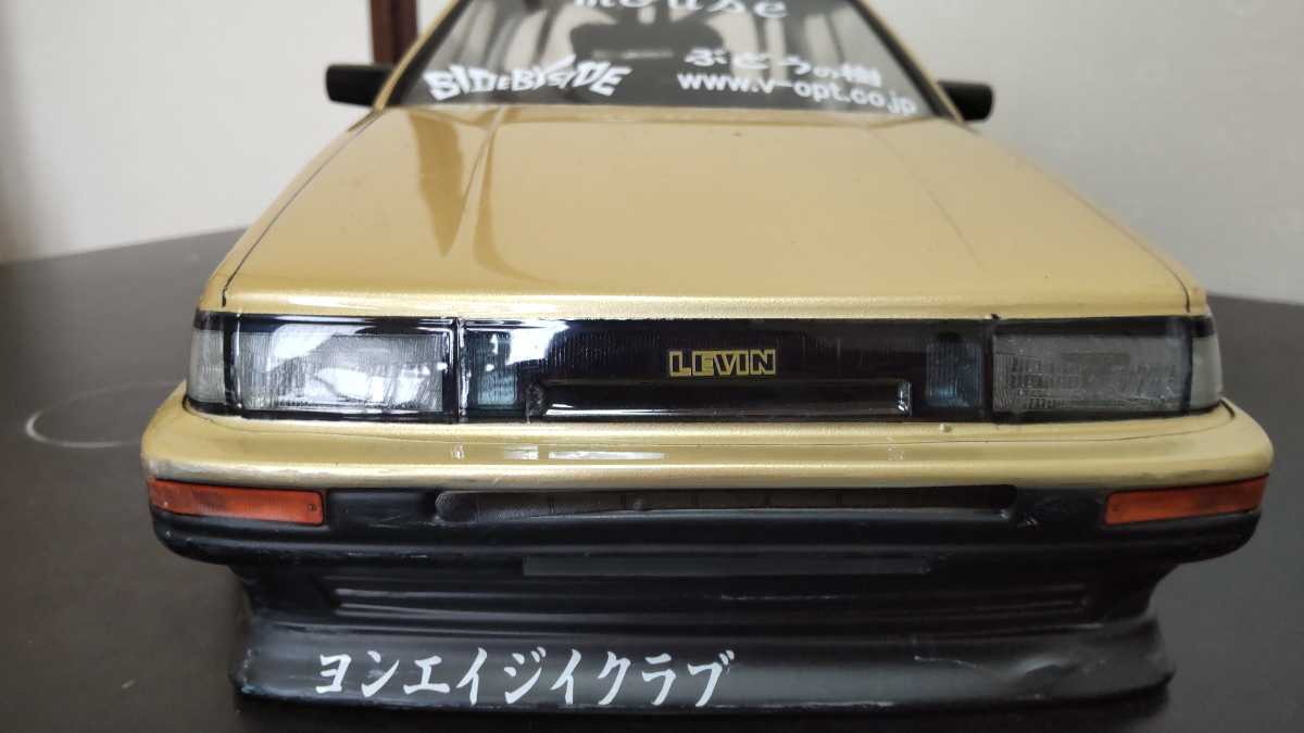 AE86 レビン ラジドリ ボディ AE86 ボディ AE86レビン rc トレノ 14Eの