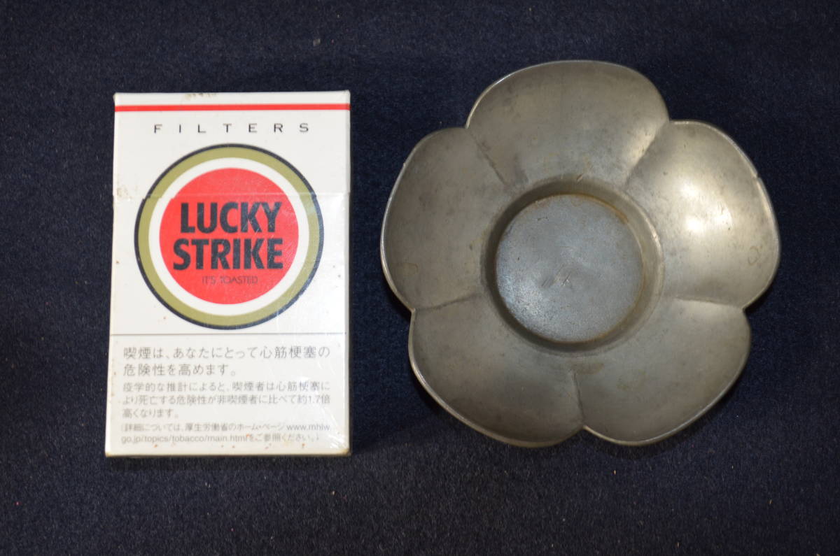 ☆時代物 中国美術 天元真點包用 錫製 茶托 五客 在銘☆ 西元1616年