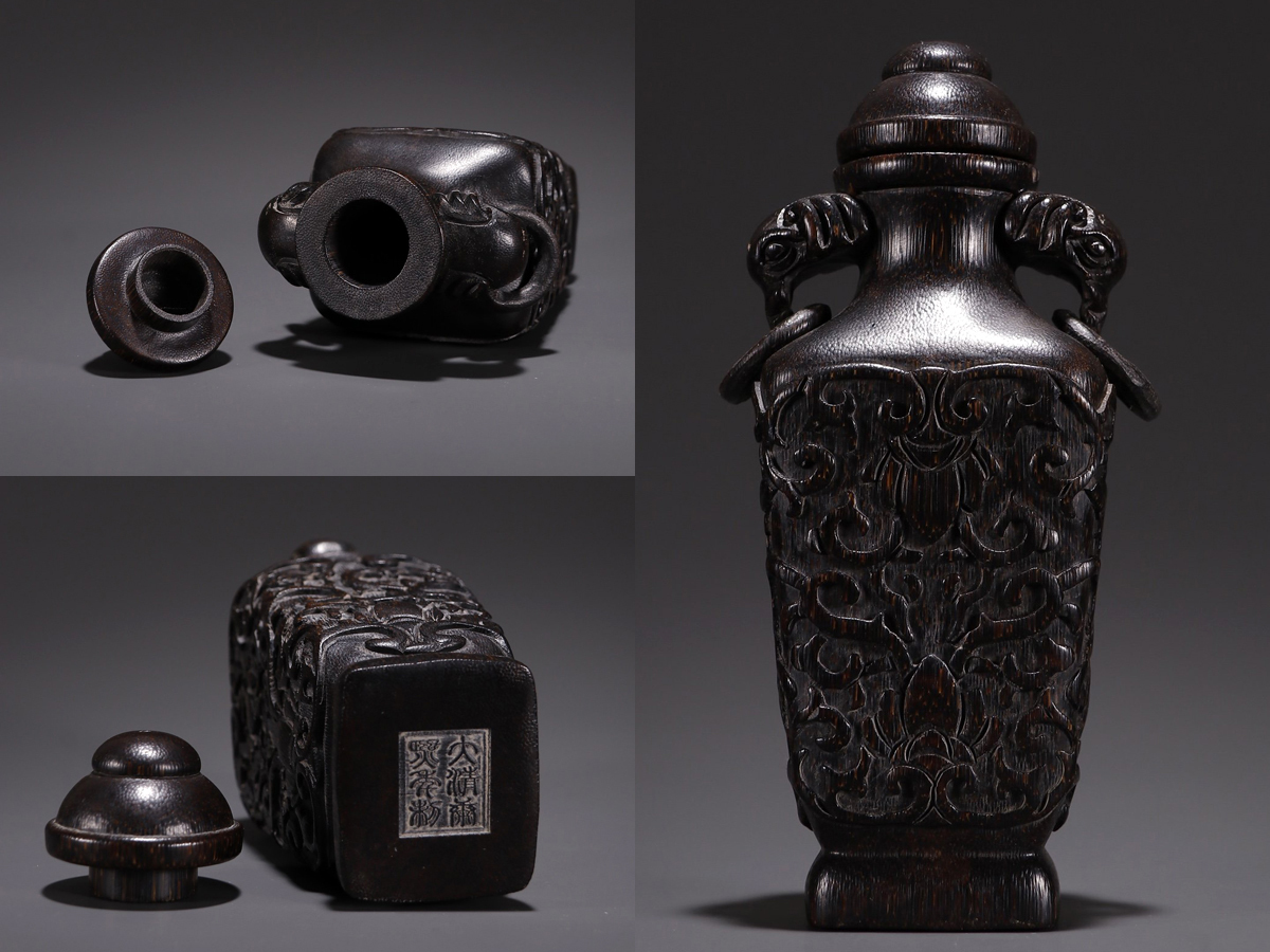 中国美術 赤絵 草花紋 碗 古美術 唐物 茶道具伝来(K-YC513) 吉CO205 染付 唐 花入 時代物 中国美術 唐物 花瓶 青花象耳