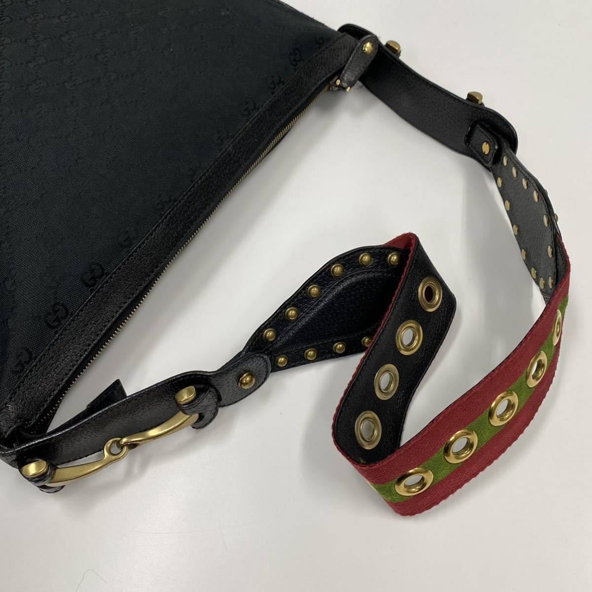 激レア 幻の逸品』GUCCI グッチ シェリーライン スタッズ ホースビット 