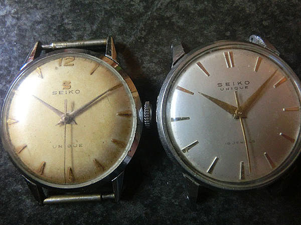 7 SEIKO ユニーク 15石 2個 クジャンク！ アクセサリー、時計