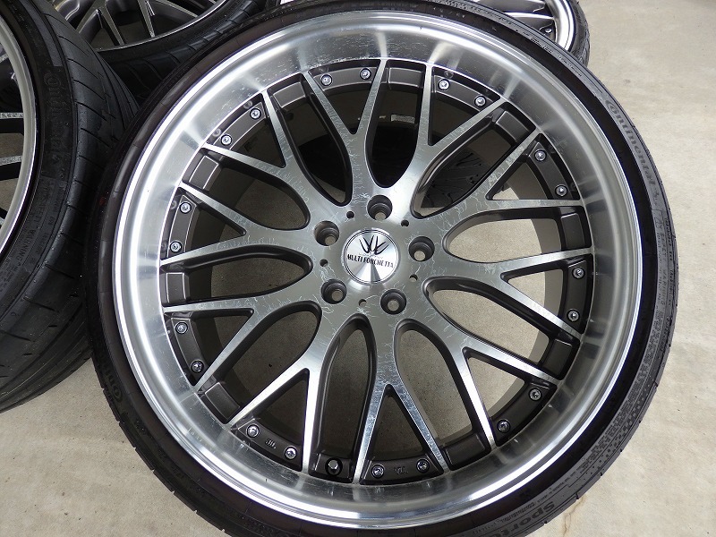 深リム ロクサーニ メッシュ クラウン マークX シーマ フーガ アルファード ヴェルファイア エスティマ オデッセイ ツライチ 8J9J BBSLM風_6