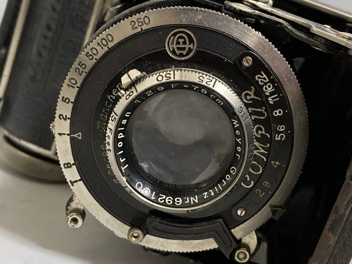 Trioplan Meyer Gorlitz Nettelコンテッサネッテル ☆Contessa I&frasl;他 COMPUR アンティーク　蛇腹カメラ Trioplan 1:2.9 F=7.5cm