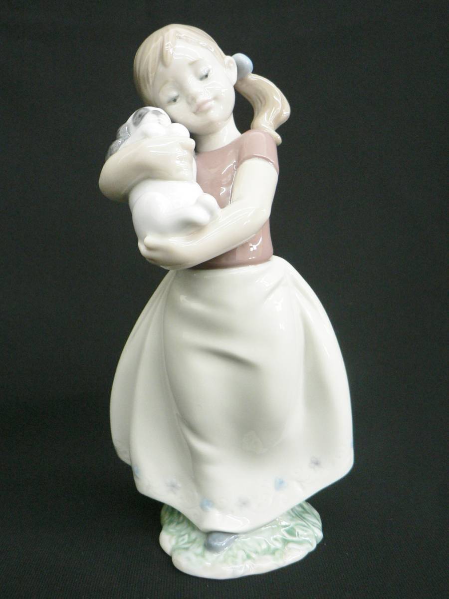 リヤドロ　かわいい！　8531　少女　犬 ☆1円～☆LLADRO リヤドロ 犬と少女 かわいい 8531(リヤドロ)｜売買