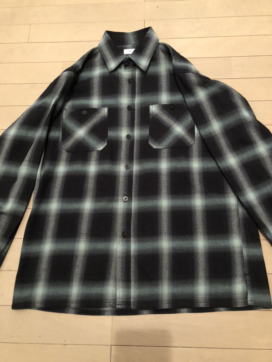 22ss Ron Herman ロンハーマン RHC Ombre Check Work Shirts オンブレ チェック ワーク シャツ M