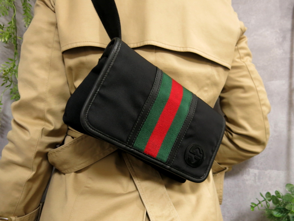 シェリーライン GUCCI グッチ ショルダーバッグ インターロッキング GGキャンバス - インター ミニ 美品グッチ ✨極上美品✨グッチ 美品 GG柄 サングラス インターロッキングG クラッチバッグ