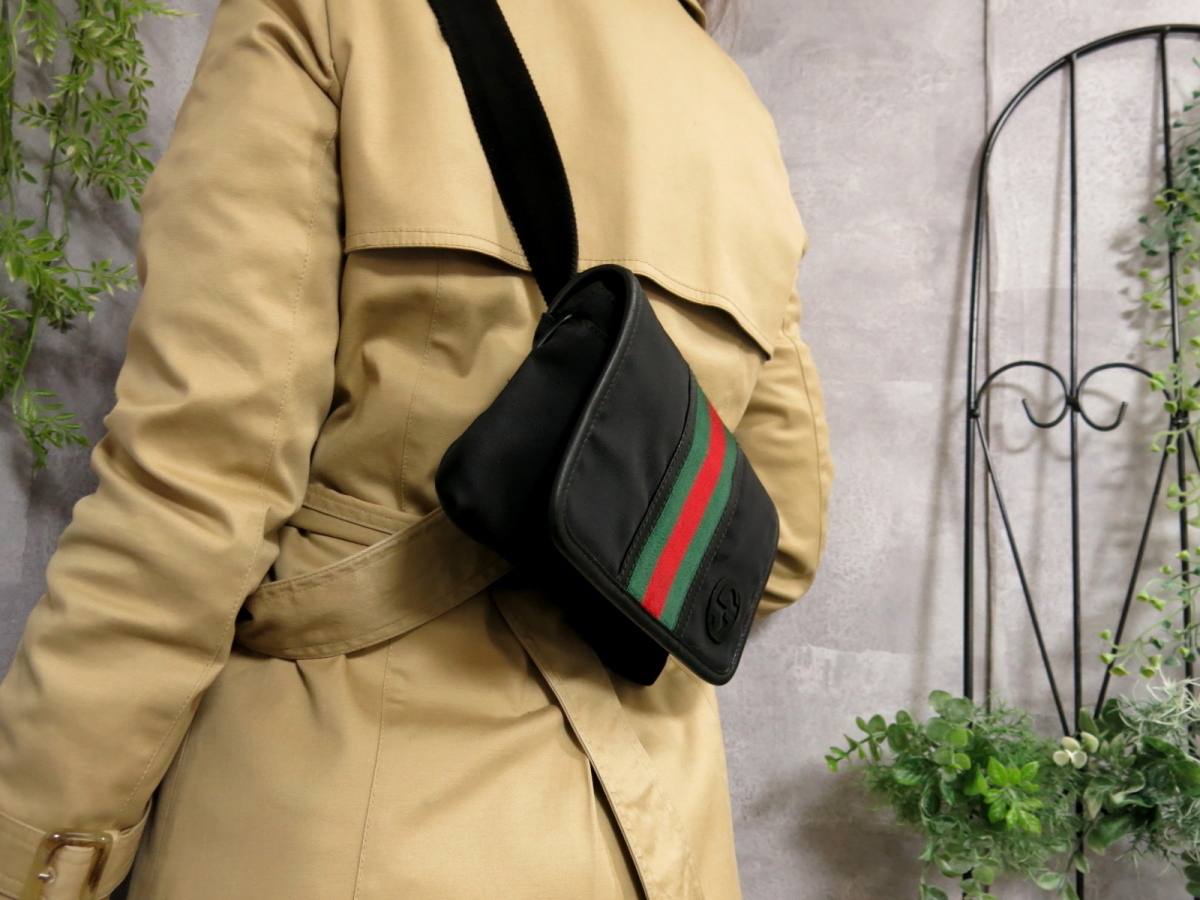 シェリーライン GUCCI グッチ ショルダーバッグ インターロッキング GGキャンバス - インター ミニ 美品グッチ ✨極上美品✨グッチ 美品 GG柄 サングラス インターロッキングG クラッチバッグ