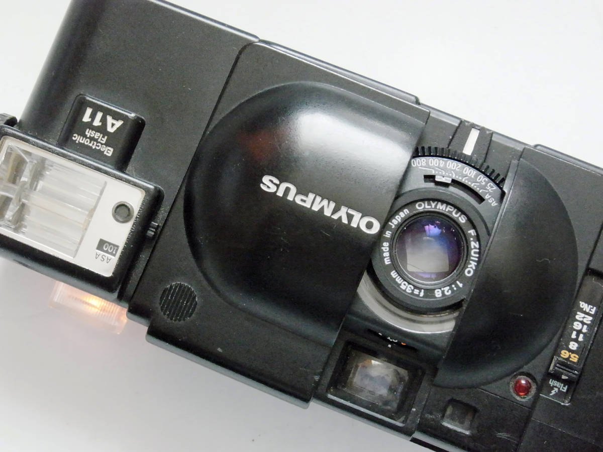 OLYMPUS XA F.ZUIKO 35mm F2.8 本体 動作確認済 希少 まあまあ綺麗な状態のオリンパスXA、F.ZUIKO 35mmF2.8レンズ かめらや