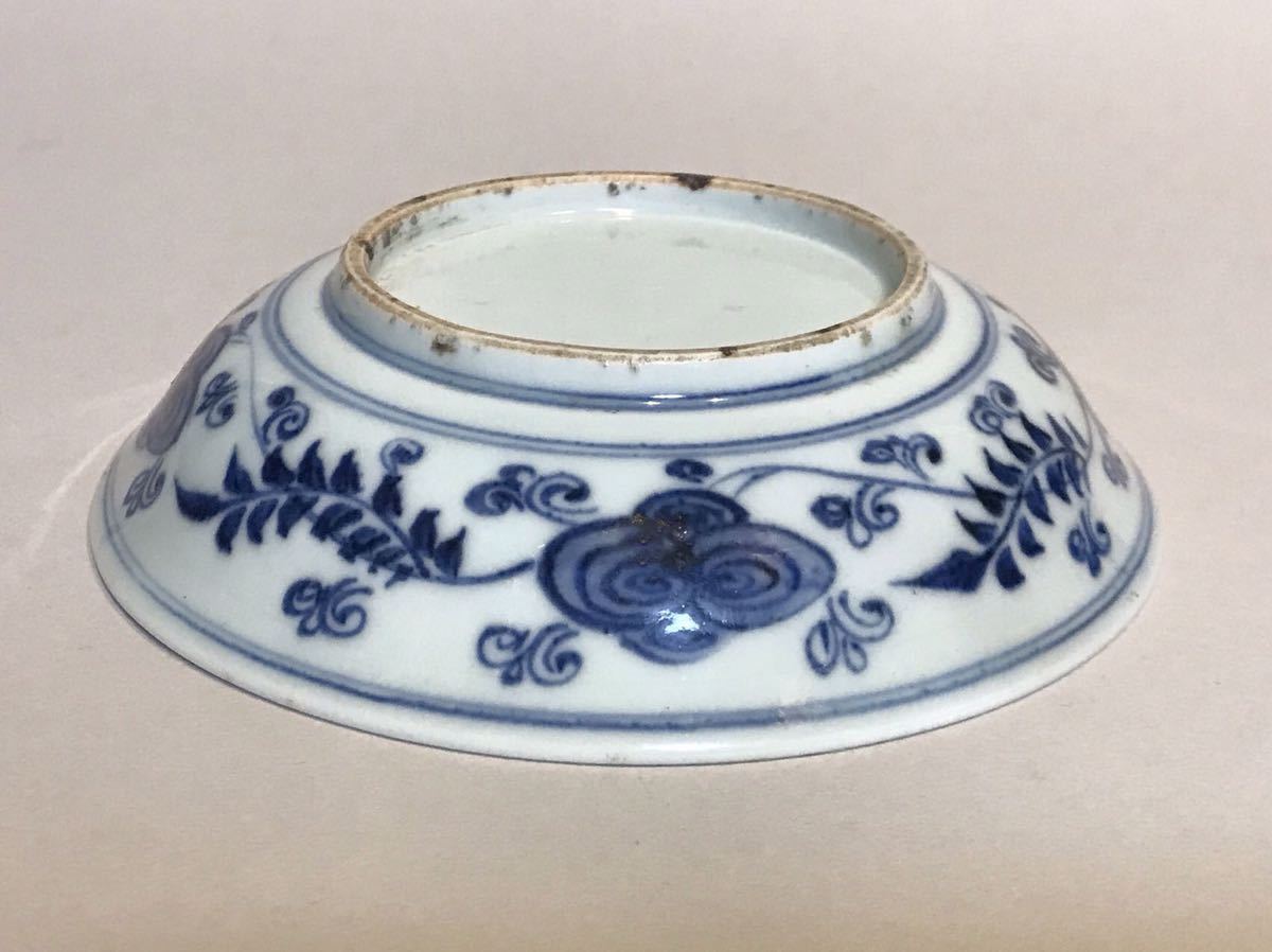 明 青花染付鳳凰図大皿鉢 中国美術唐物 唐物 中国美術