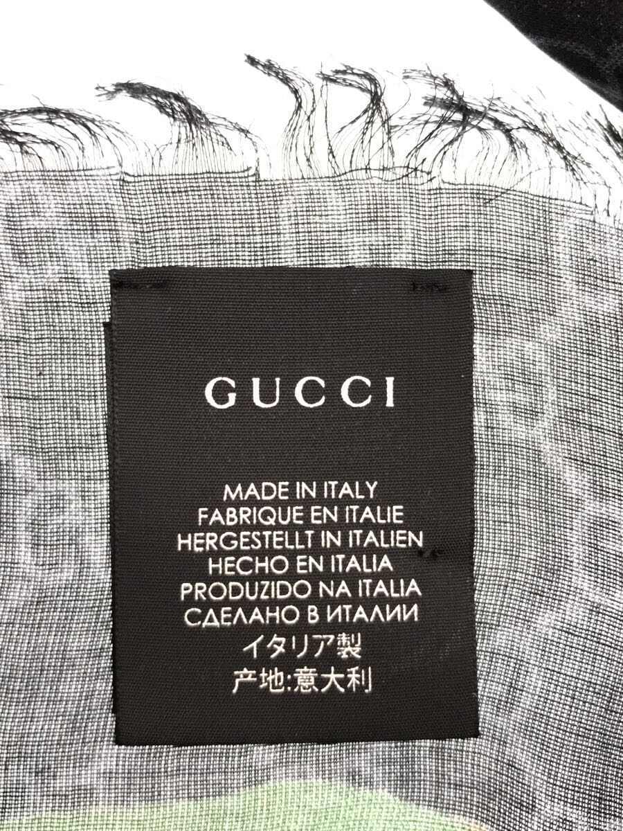 GUCCI グッチ GUCCI(グッチ) 3G646 0 エントリー最大20倍☆刺しゅう可有料 GUCCI◆ストール/モダールシルク/BLK/総柄/115×115cm