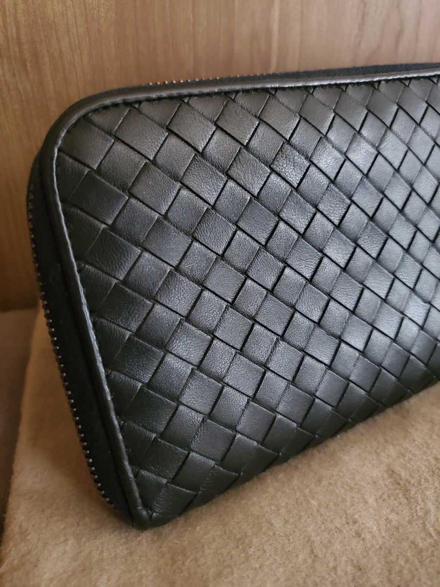 極美品】 BOTTEGA VENETA ボッテガヴェネタ 長財布 ラウンドジップ