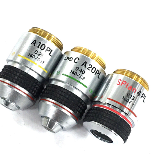1円 OLYMPUS A10PL A20PL SP lan 4PL 対物レンズ 3点 セット