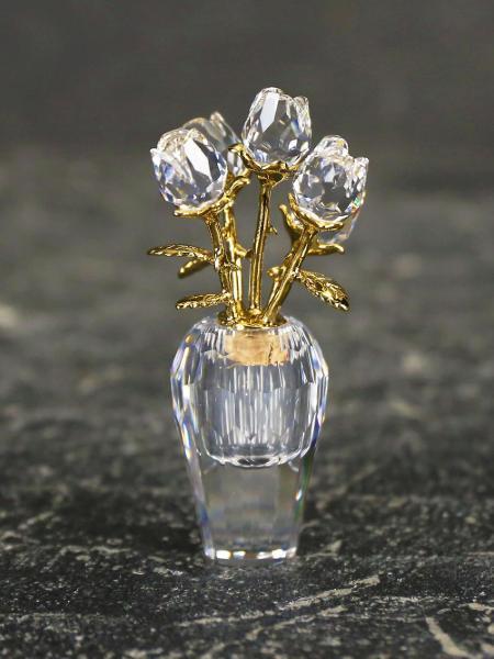 真作】【WISH】スワロフスキー「SECRETS 春の花の花瓶型香水瓶」ガラス
