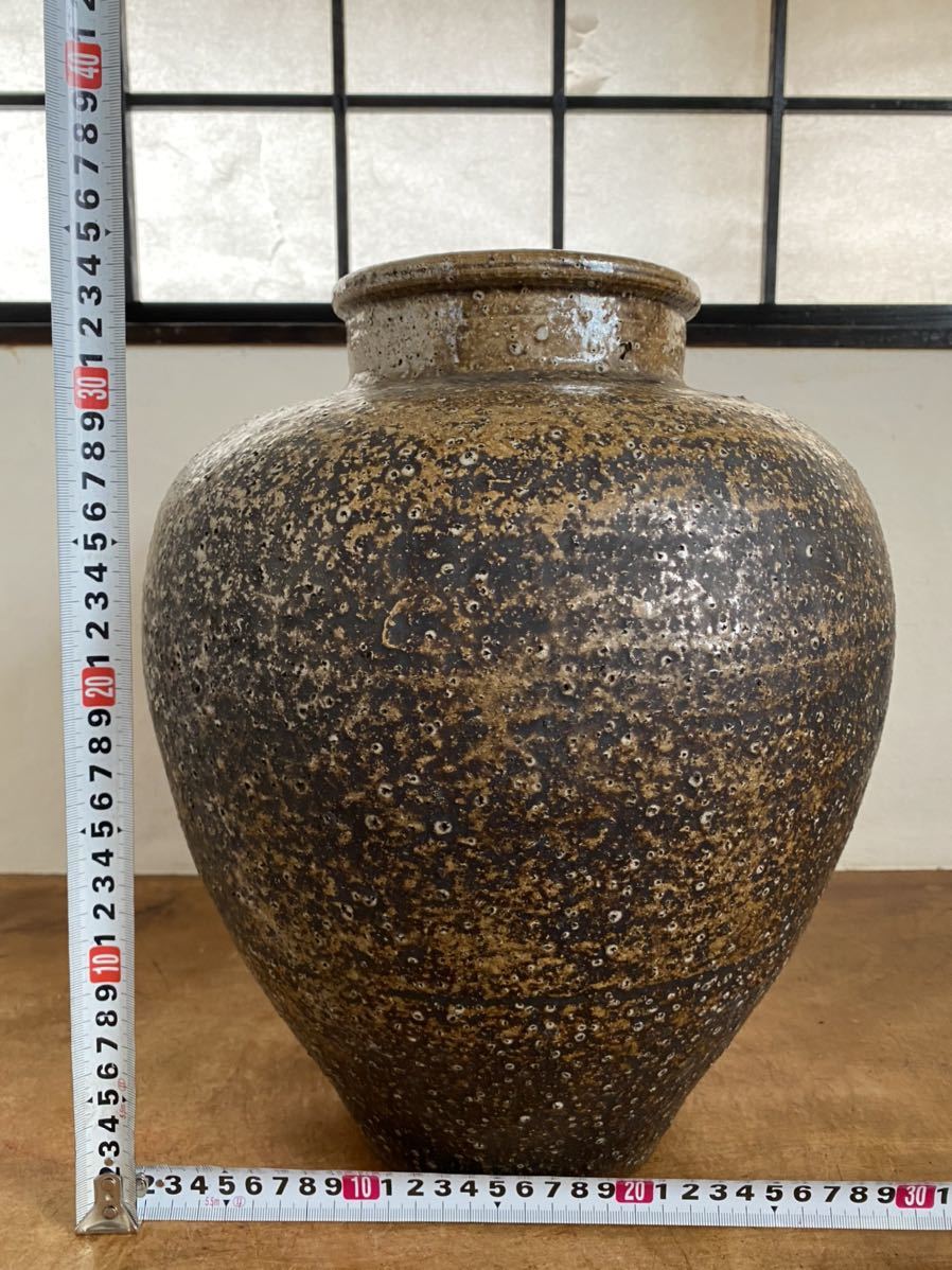 古い大壺 茶壺 信楽 古信楽 壺 大壺 茶道具 茶席 骨董品 古美術 置物