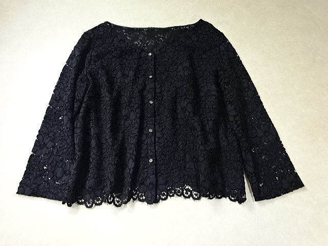定番，得価 Maglie par ef-de マーリエパーエフデ 大きいサイズ17号 上品レースブラウス ブラック(トップス)｜売買されたオークション情報、yahooの商品情報をアーカイブ公開 - オークファン トップス