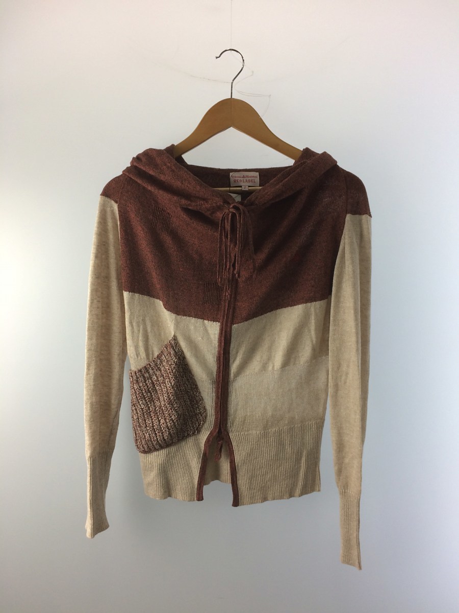 Vivienne Westwood RED LABEL◇カーディガン(薄手)/2/ヘンプ/BRD/ボーダー