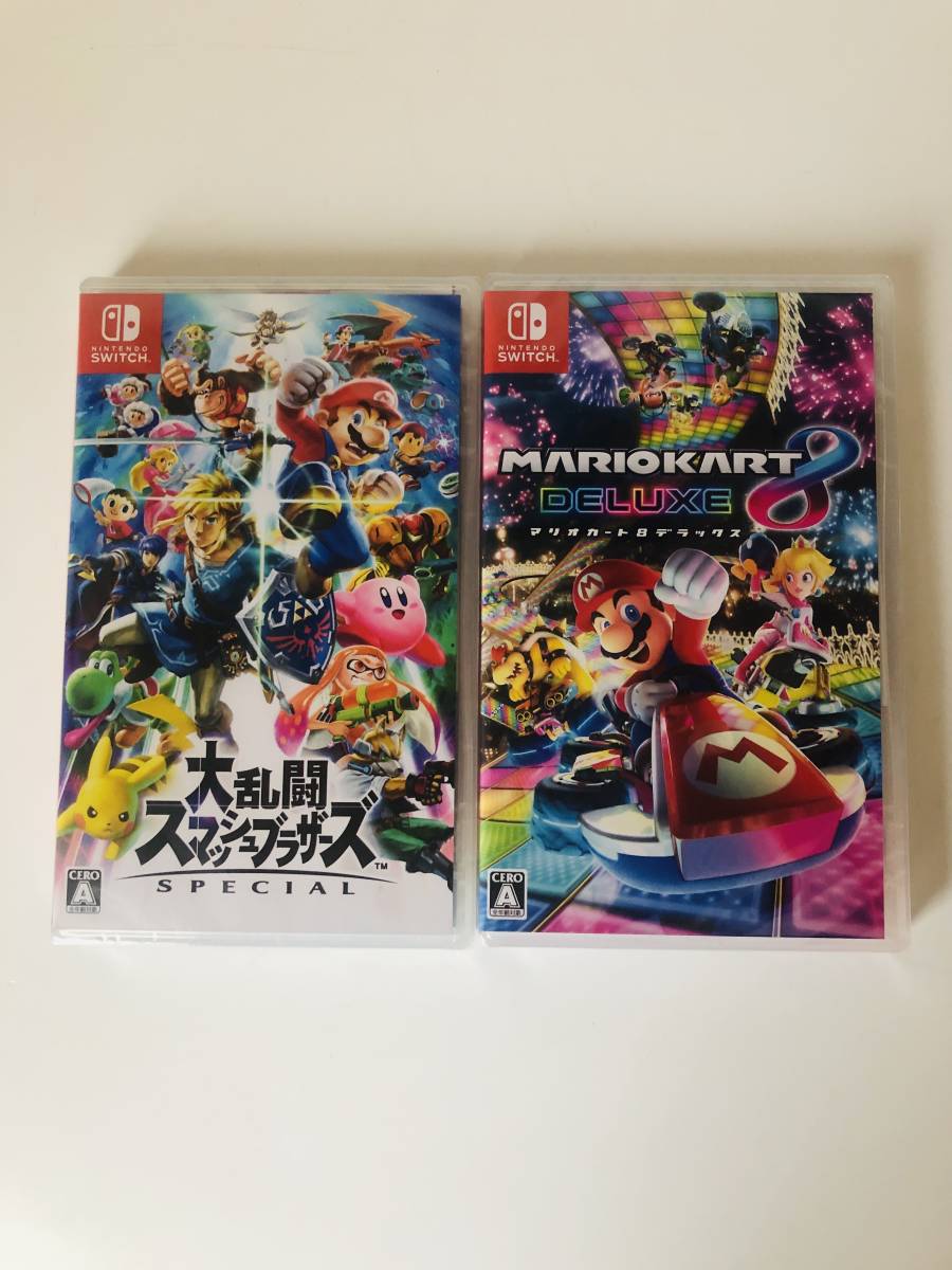 限定SALE，100%新品 匿名配送 マリオカート8 デラックス 大乱闘スマッシュブラザーズ 2本セット Nintendo Switch(ニンテンドースイッチソフト)｜売買されたオークション情報、yahooの商品情報をアーカイブ公開 - オ ニンテンドースイッチソフト