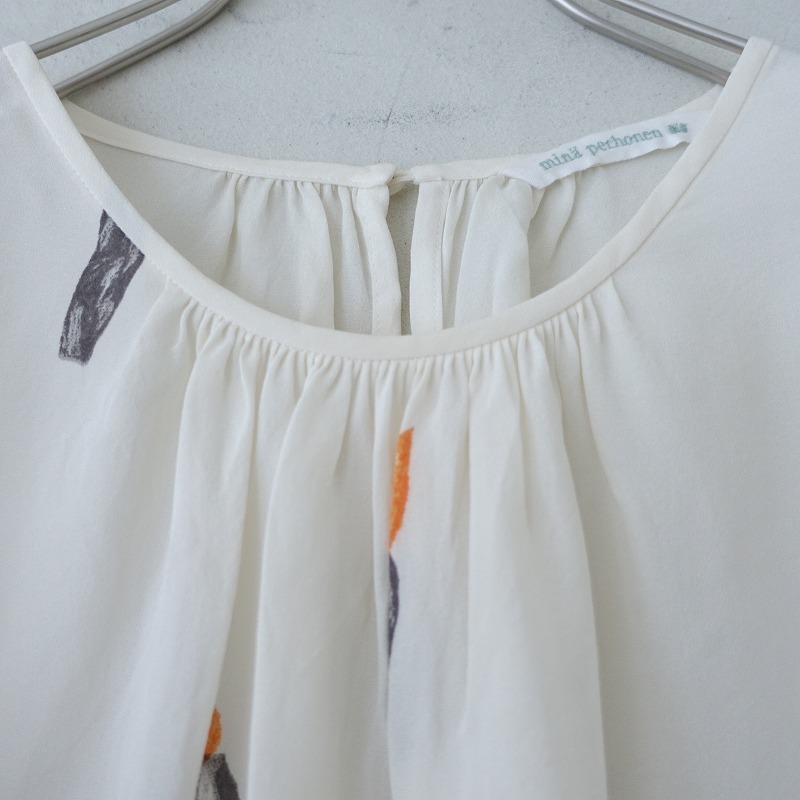 □【定価4万】ミナペルホネン mina perhonen *candle シルクブラウス 