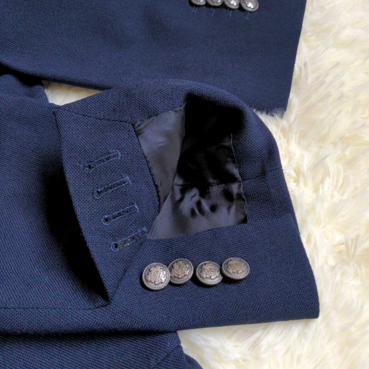最高級の春風】ラルディーニ LARDINI 美品 ネイビージャケット 春夏 