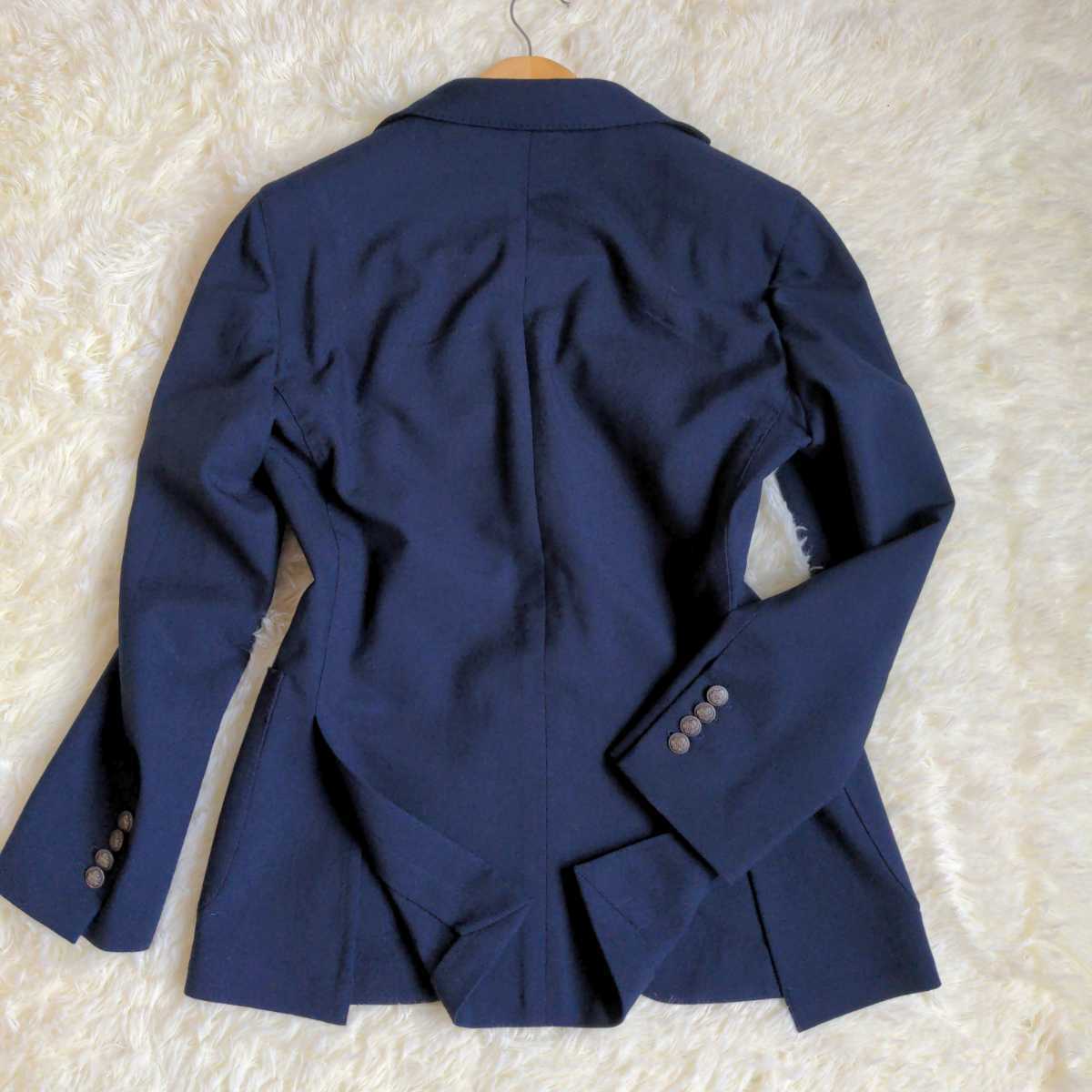 最高級の春風】ラルディーニ LARDINI 美品 ネイビージャケット 春夏 