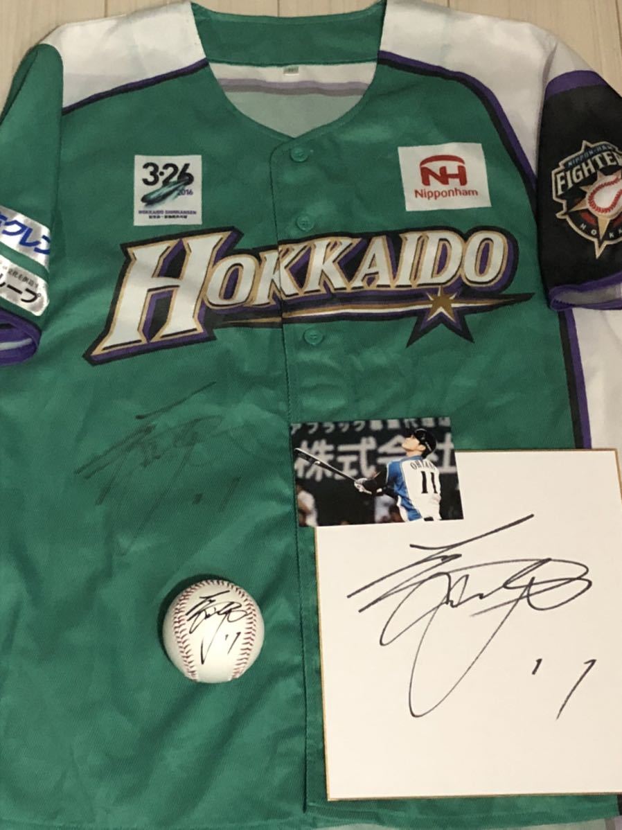 MLB】【NPB】3点セット 大谷翔平 直筆サインユニフォーム 直筆サイン