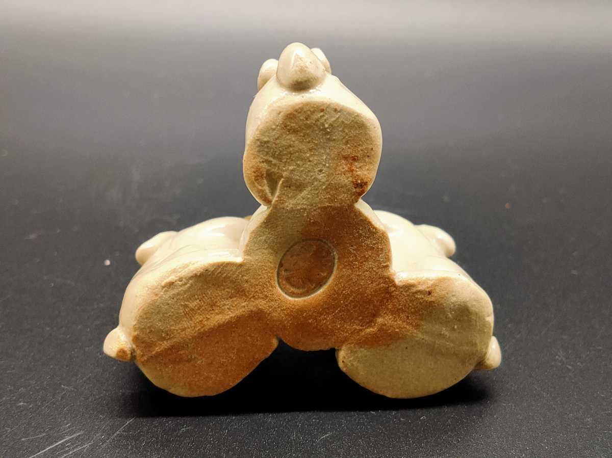真作保証】丹波焼 杉原祥公 うさぎ蓋置 共箱 茶道具 日本の陶磁 陶芸