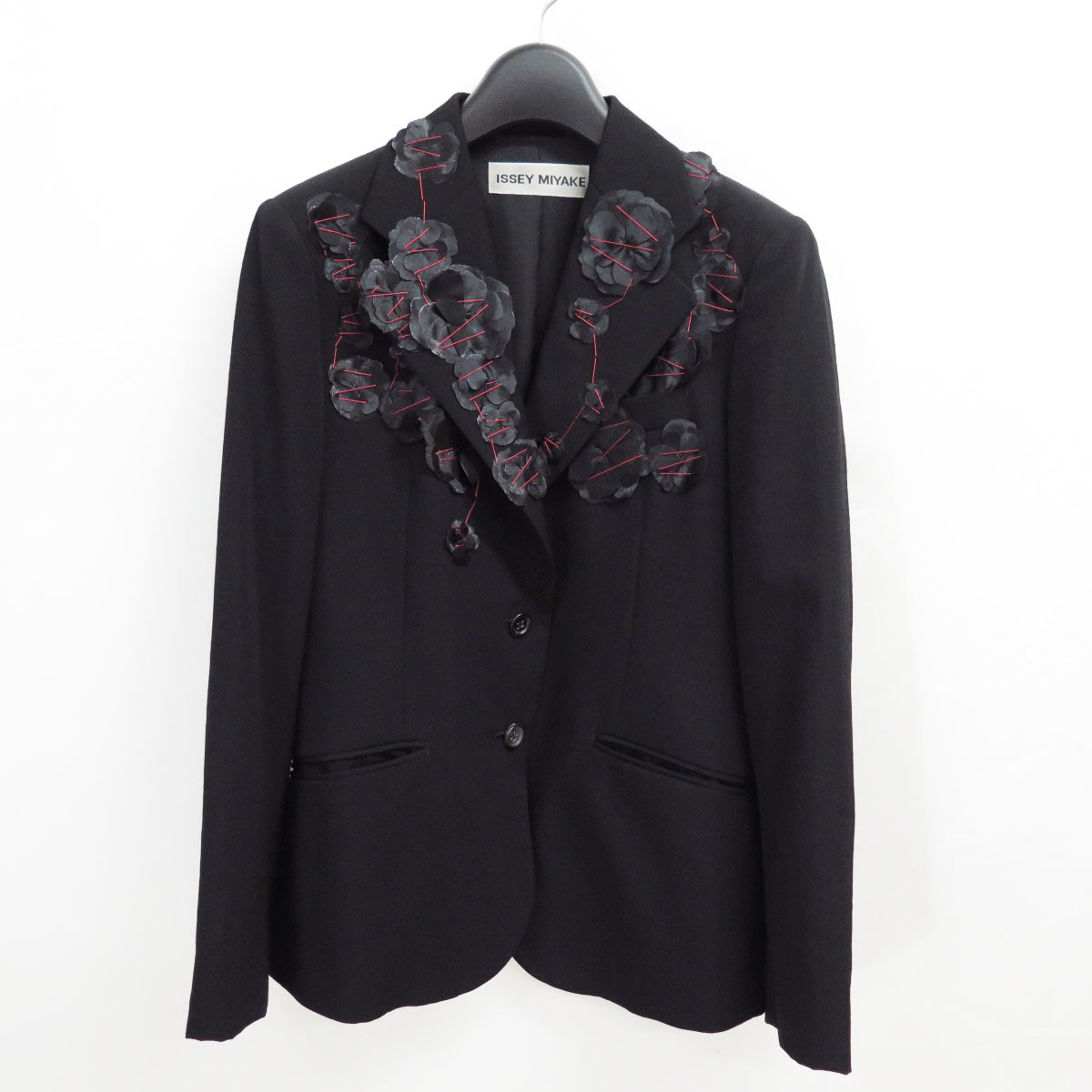  2005 ISSEY MIYAKE FLORAL PATCH EMBROIDERED WOOL BLAZER JACKET ARCHIVE イッセイミヤケ フラワー パッチ ウール テーラード ジャケット(その他)｜売買されたオークション情報、yahooの商品情報をアーカイブ公開 女性用
