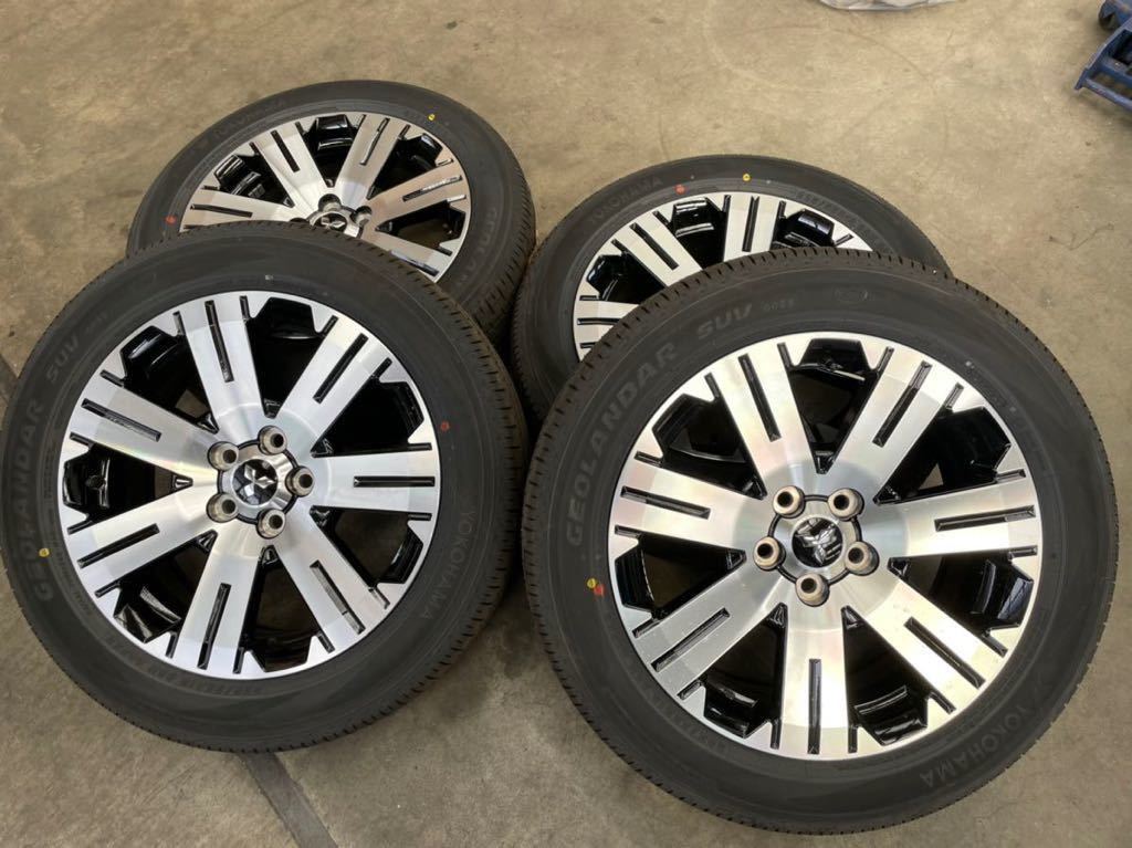 デリカD5 新車外し タイヤ225⁄55R18+純正ホイール 4本セット 北海道発