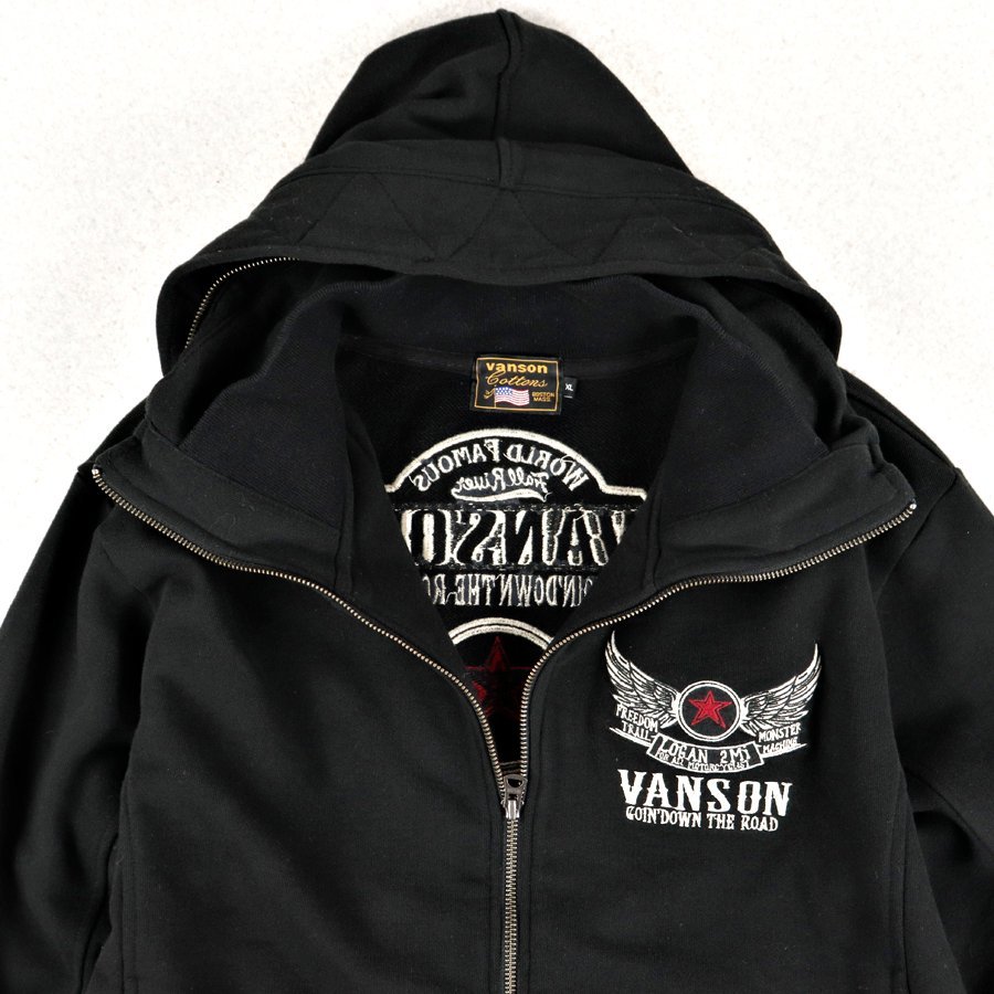 美品】VANSON ヴァンソン スウェット ジャケット XL 極美品 美品】VANSON ヴァンソン スウェット ジャケット XL 極美品